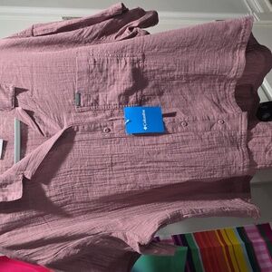Columbia Men's Mauve Button Down Shirt
